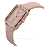Alexandre Christie AC 2810 LD Pink Rosegold Rubber Strap